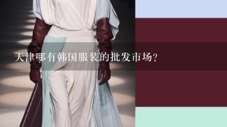 天津哪有韩国服装的批发市场?